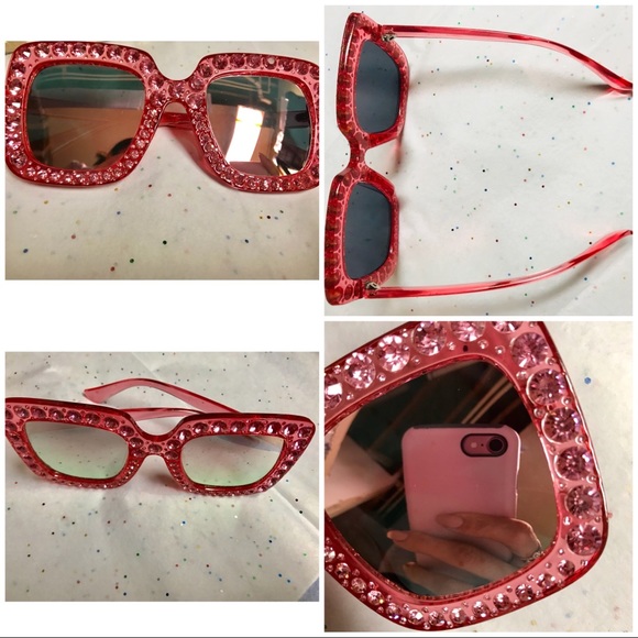 Oversized Square Rhinestone Sunglasse - Picture 3 of 6
